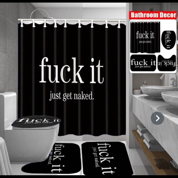 NWT Fuck It Just Get Naked Bath Rug Shower Mat - Picture 1 of 2